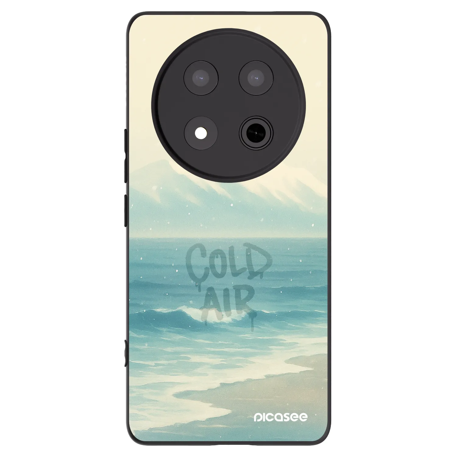 Picasee silikonowe czarne etui na Honor Magic7 Lite 5G - COLD AIR