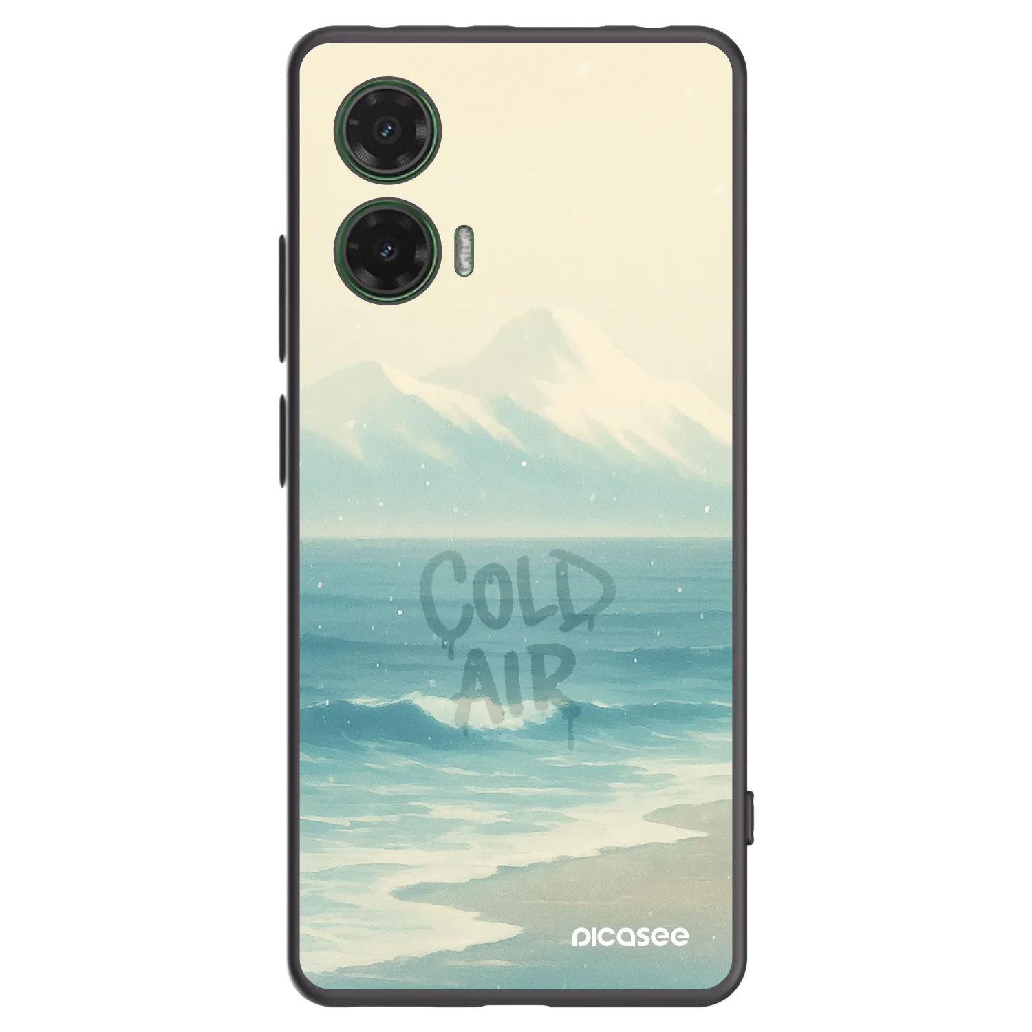 Picasee silikonowe czarne etui na Motorola Moto G35 5G - COLD AIR