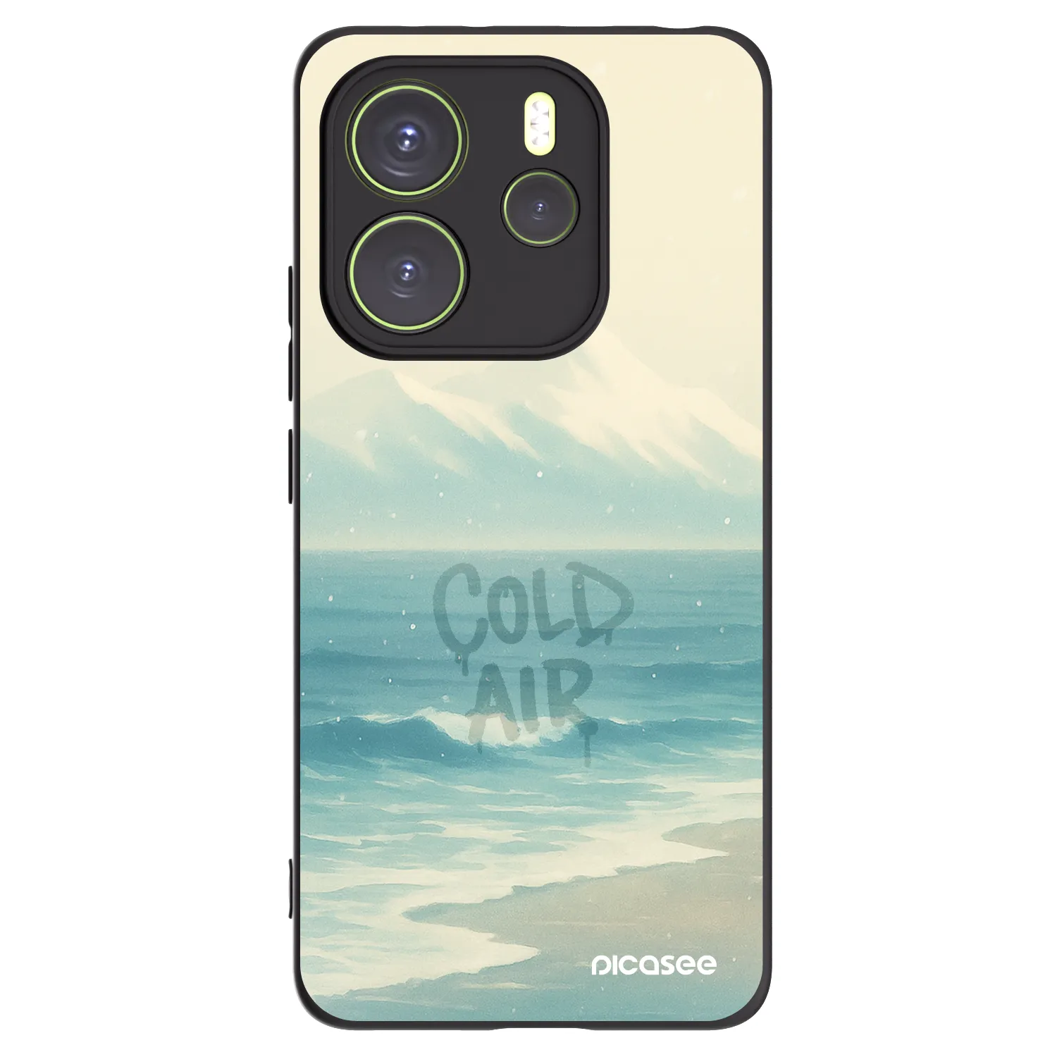 Picasee silikonowe czarne etui na Xiaomi Redmi Note 14 4G - COLD AIR