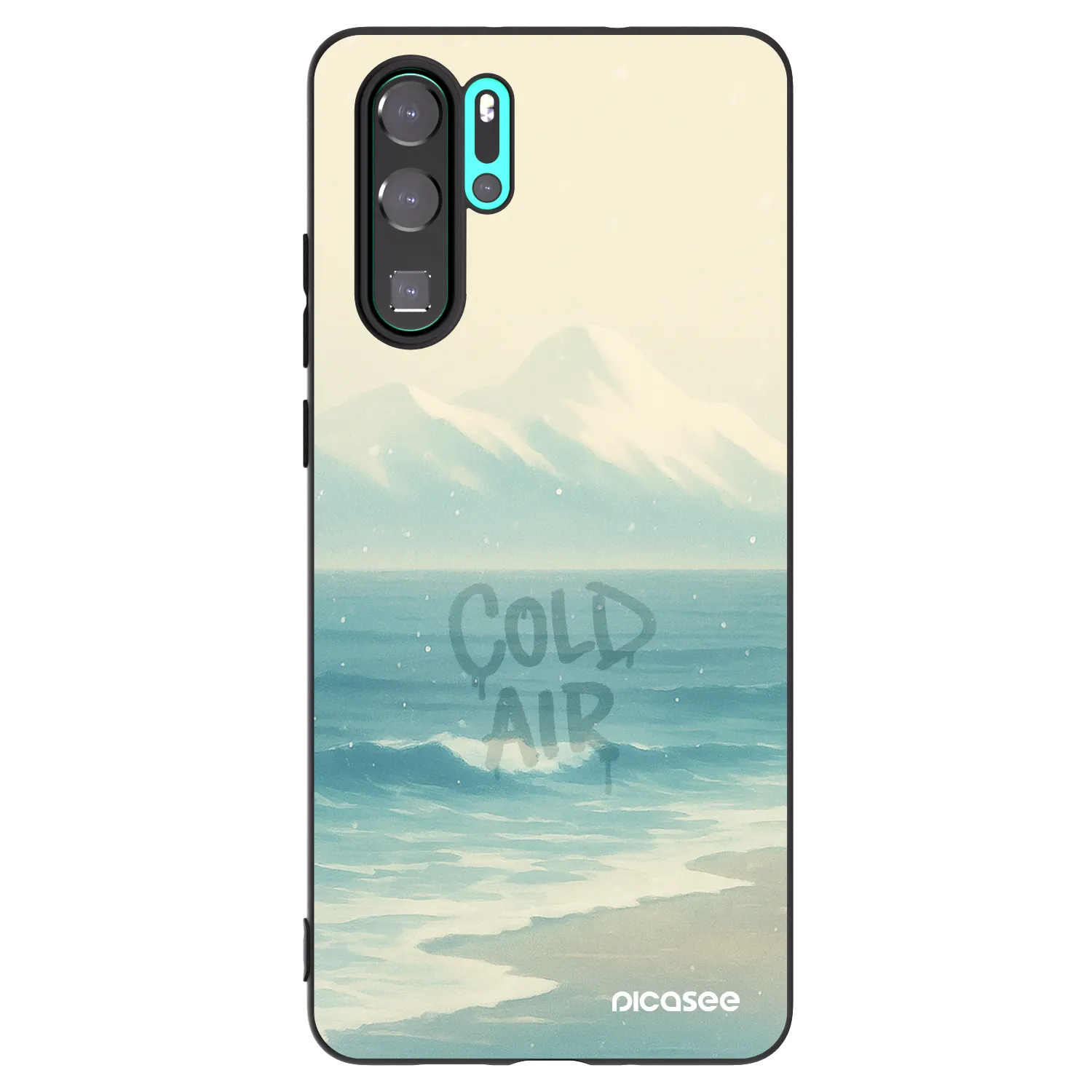 Picasee silikonowe czarne etui na Huawei P30 Pro - COLD AIR