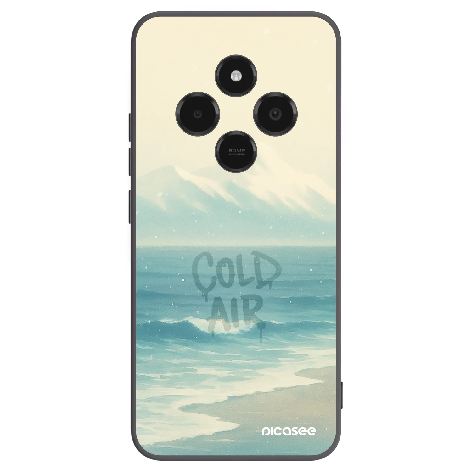 Picasee silikonowe czarne etui na Xiaomi Poco C75 - COLD AIR