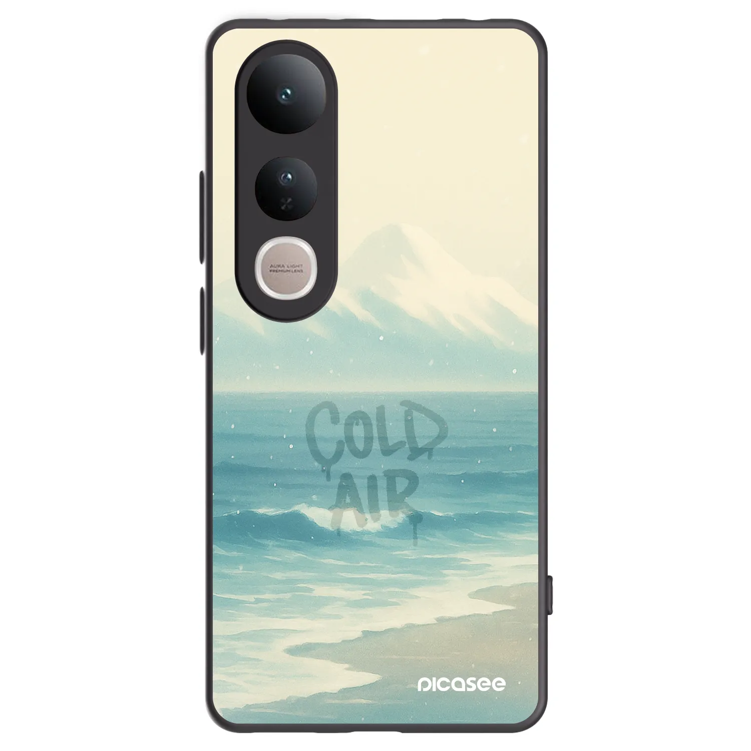 Picasee silikonowe czarne etui na Vivo V50 Lite 5G - COLD AIR