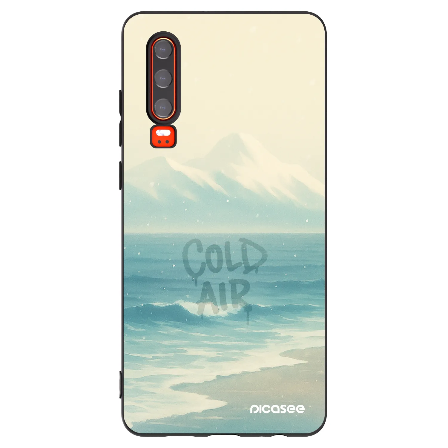 Picasee silikonowe czarne etui na Huawei P30 - COLD AIR