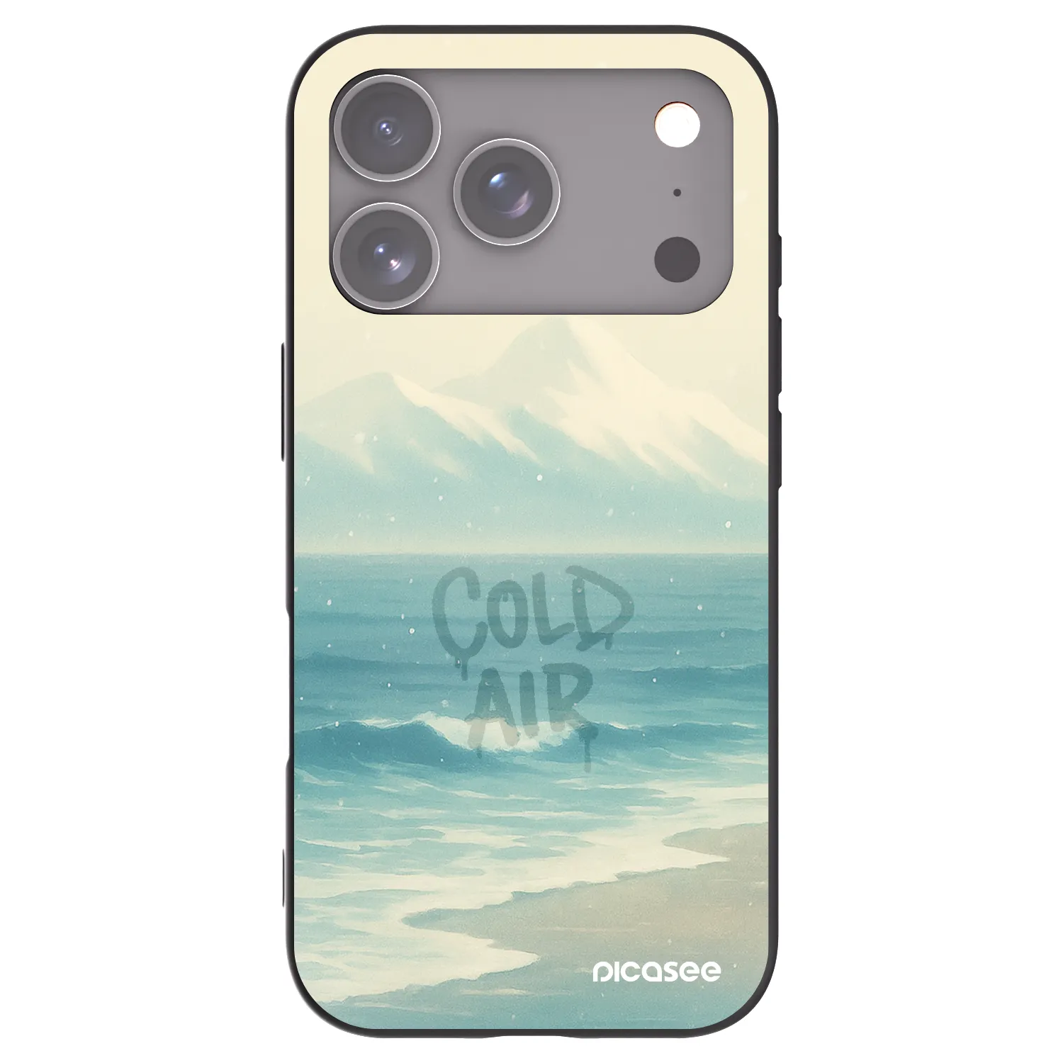 Picasee silikonowe czarne etui na Apple iPhone 17 Pro - COLD AIR