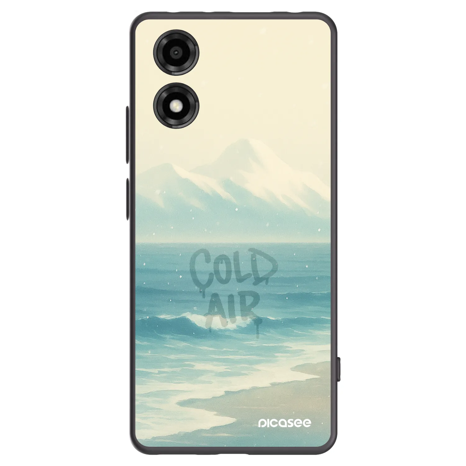 Picasee silikonowe czarne etui na Motorola Moto E14 - COLD AIR