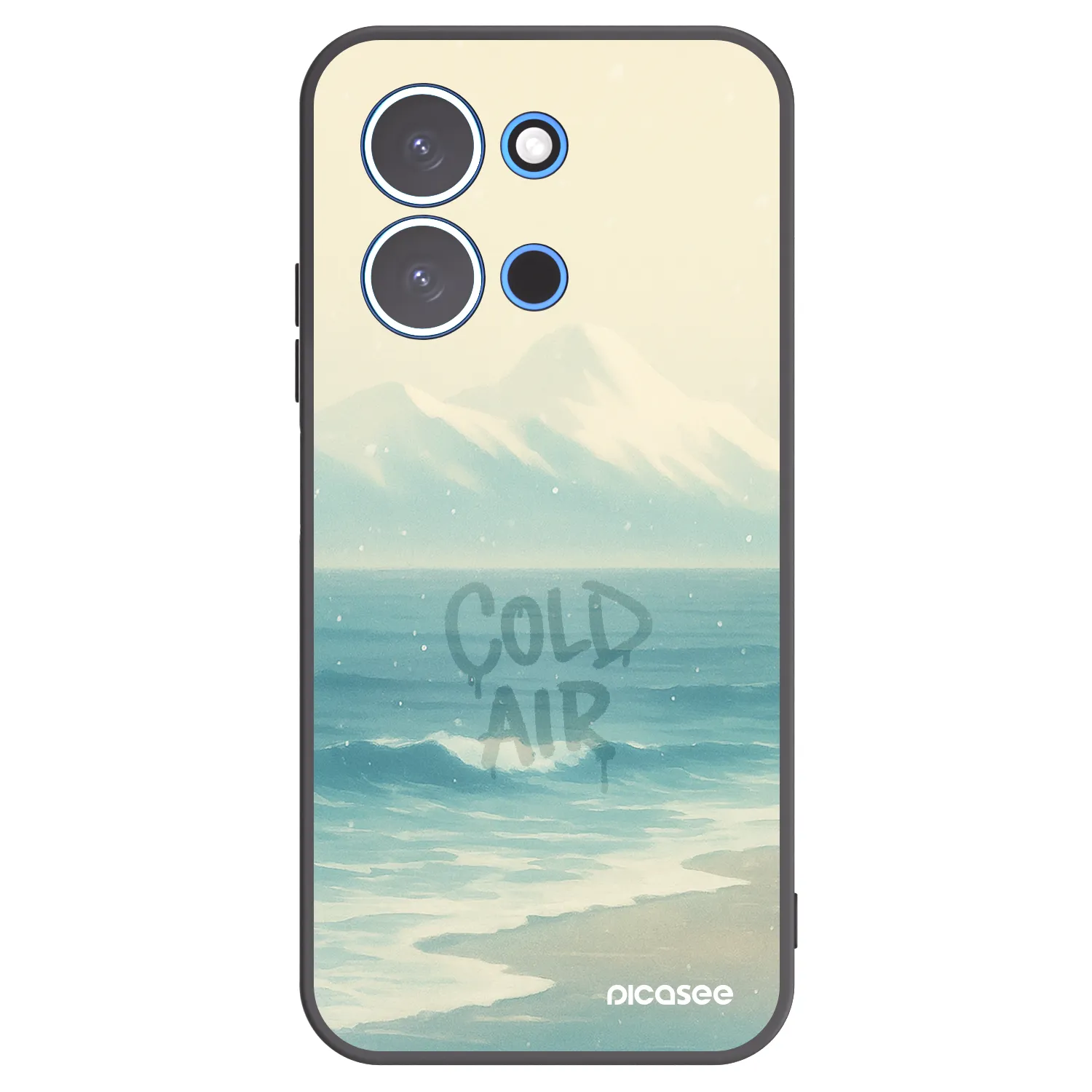 Picasee silikonowe czarne etui na Xiaomi Redmi 15C 4G - COLD AIR