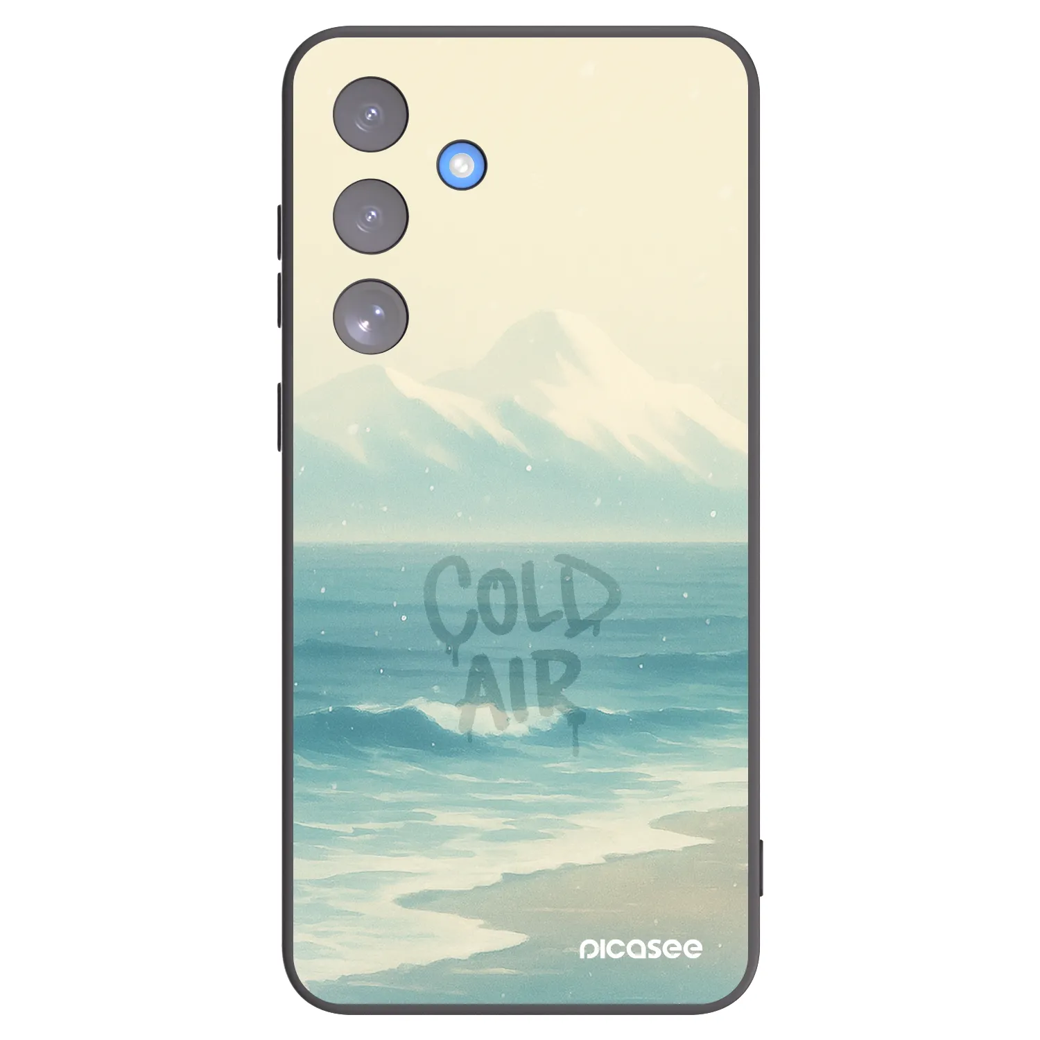 Picasee silikonowe czarne etui na Samsung Galaxy S25 FE 5G - COLD AIR