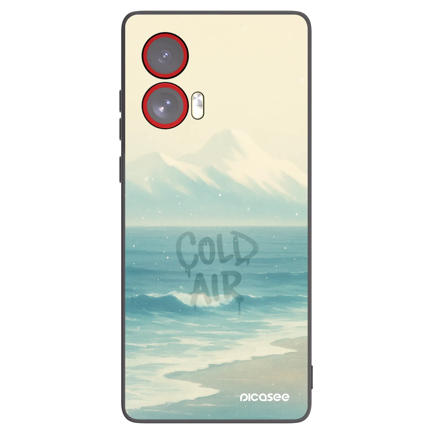 Picasee silikonowe czarne etui na Motorola Edge 50 Fusion - COLD AIR