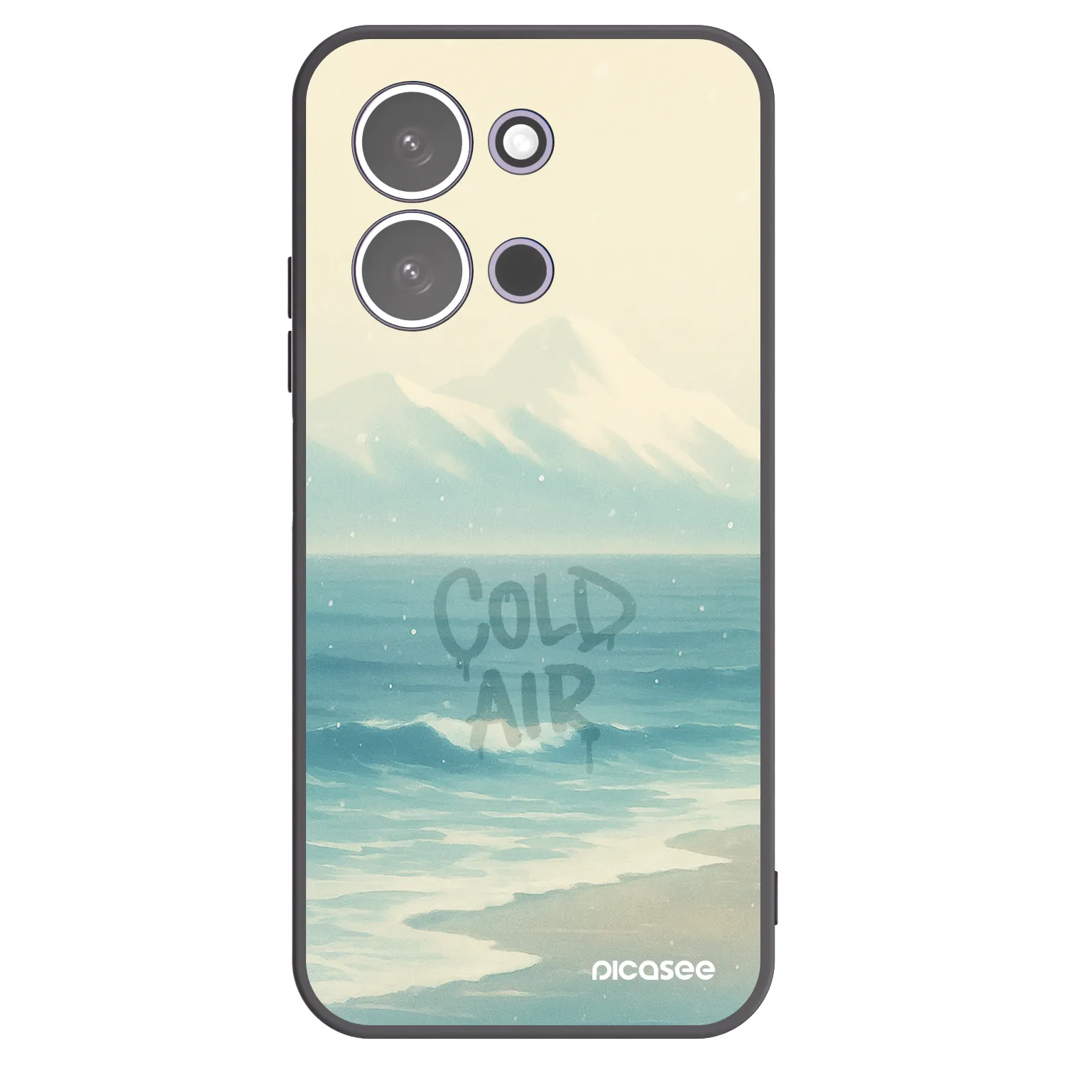 Picasee silikonowe czarne etui na Xiaomi Redmi 15C 5G - COLD AIR