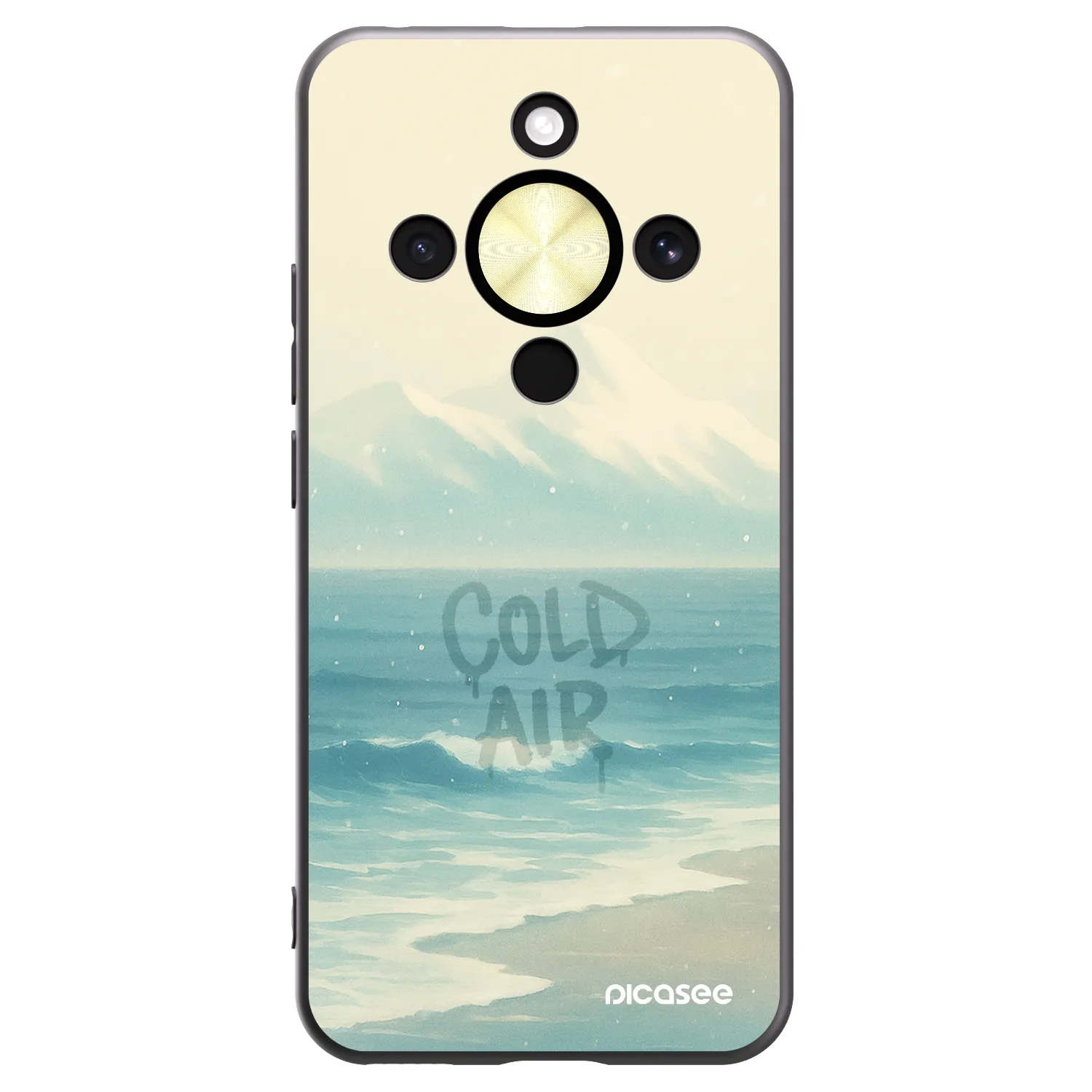 Picasee silikonowe czarne etui na Honor Magic8 Lite 5G - COLD AIR