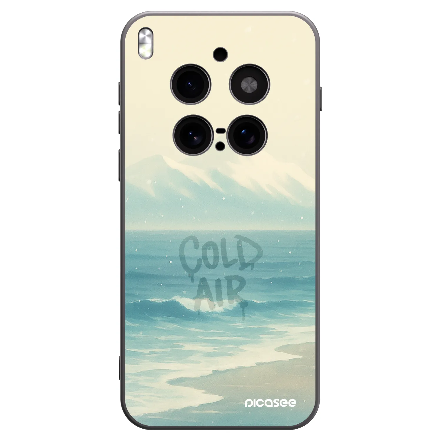 Picasee silikonowe czarne etui na Vivo X300 Pro - COLD AIR