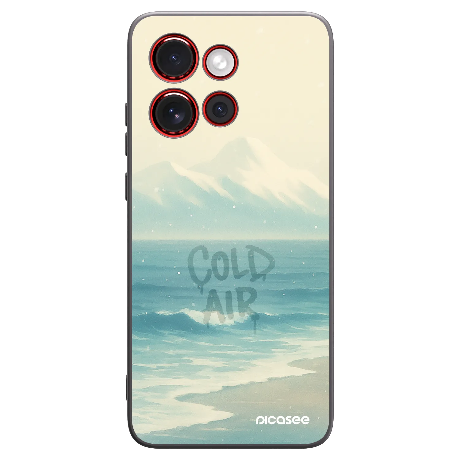 Picasee silikonowe czarne etui na Motorola Edge 60 Neo 5G - COLD AIR