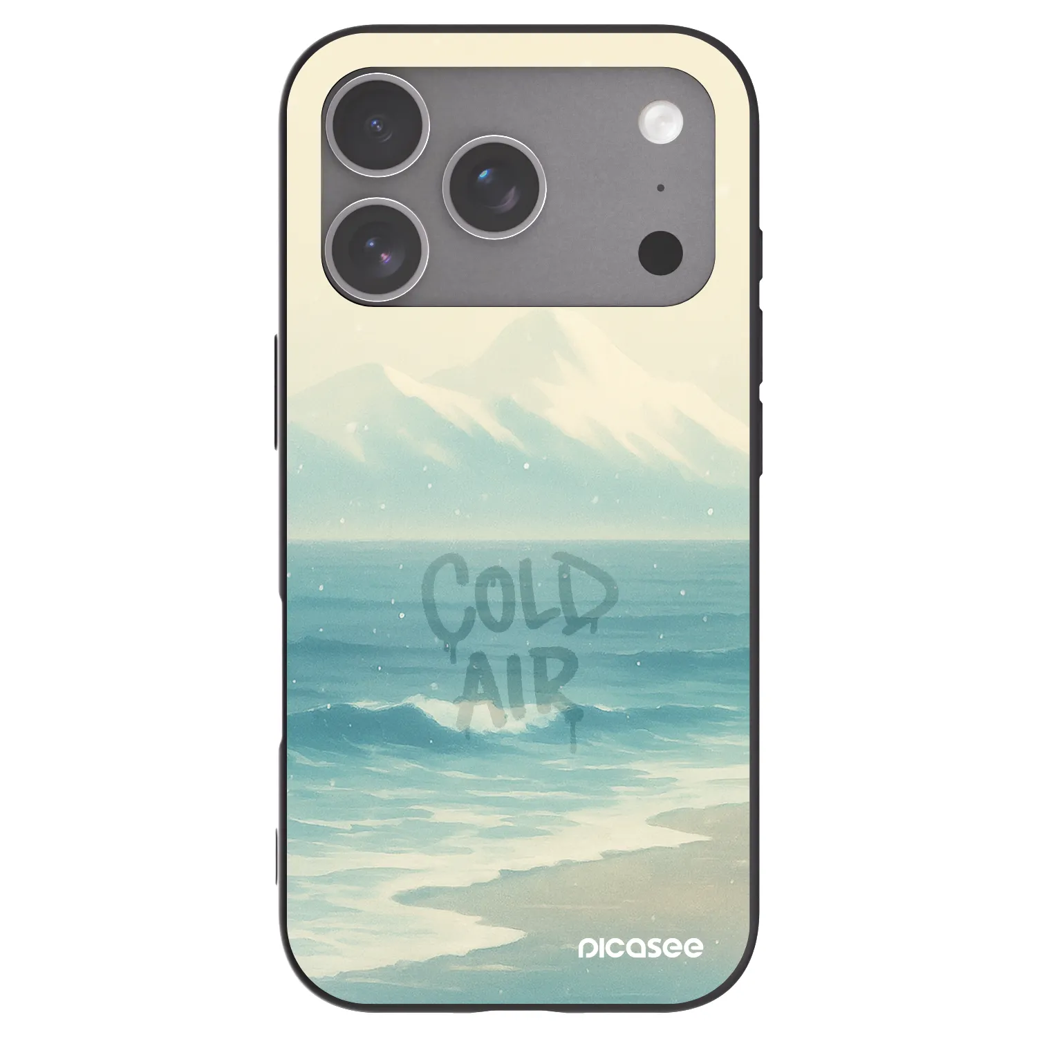 Picasee silikonowe czarne etui na Apple iPhone 18 Pro - COLD AIR