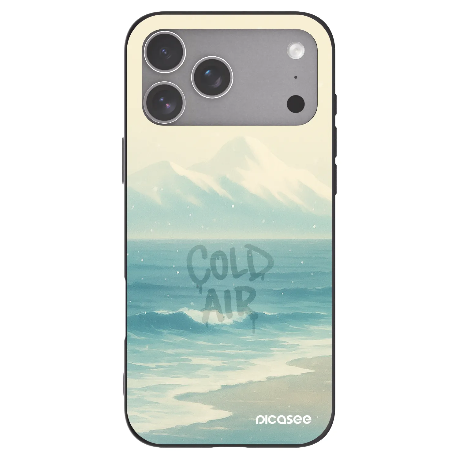 Picasee silikonowe czarne etui na Apple iPhone 18 Pro Max - COLD AIR
