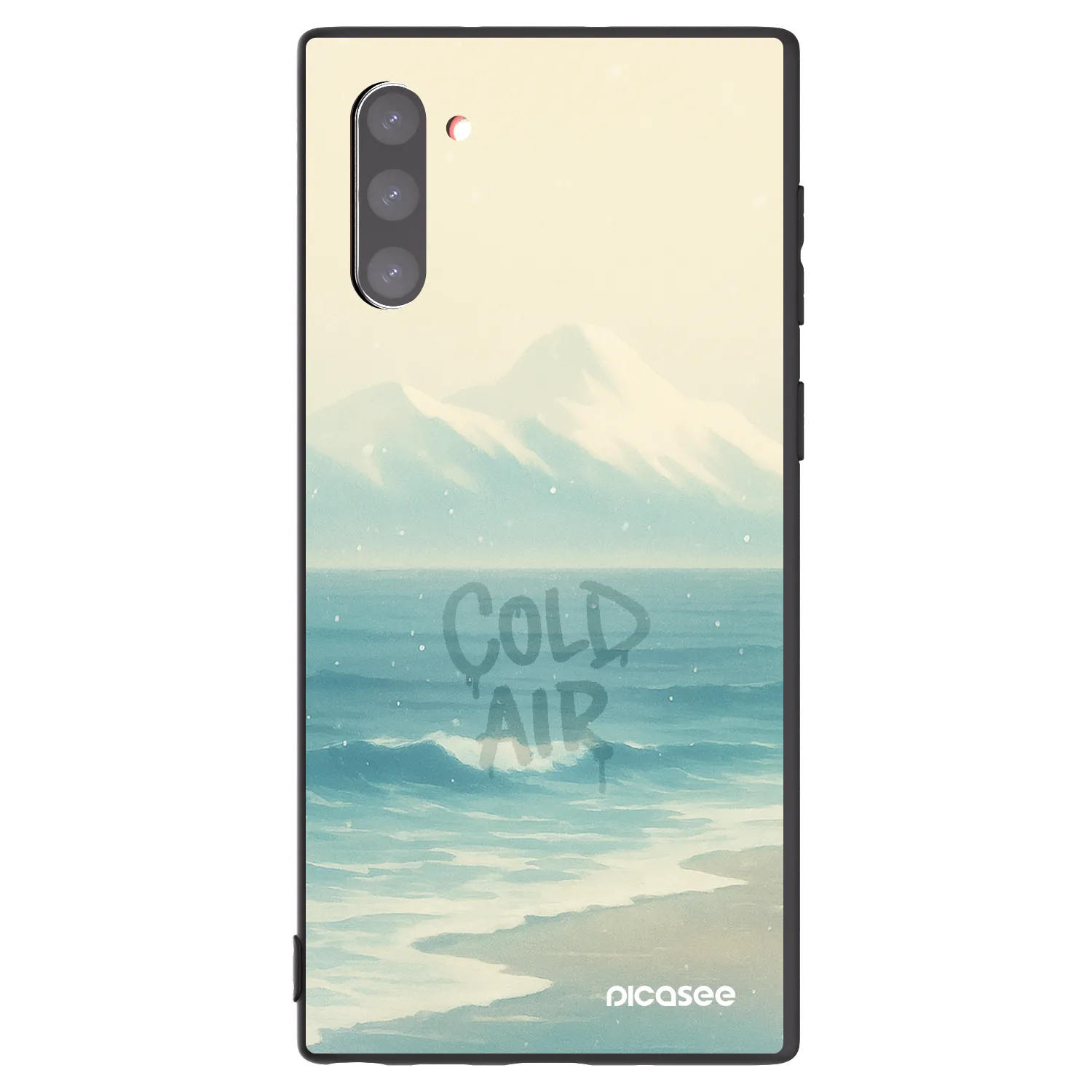 Picasee silikonowe czarne etui na Samsung Galaxy Note 10 N970F - COLD AIR