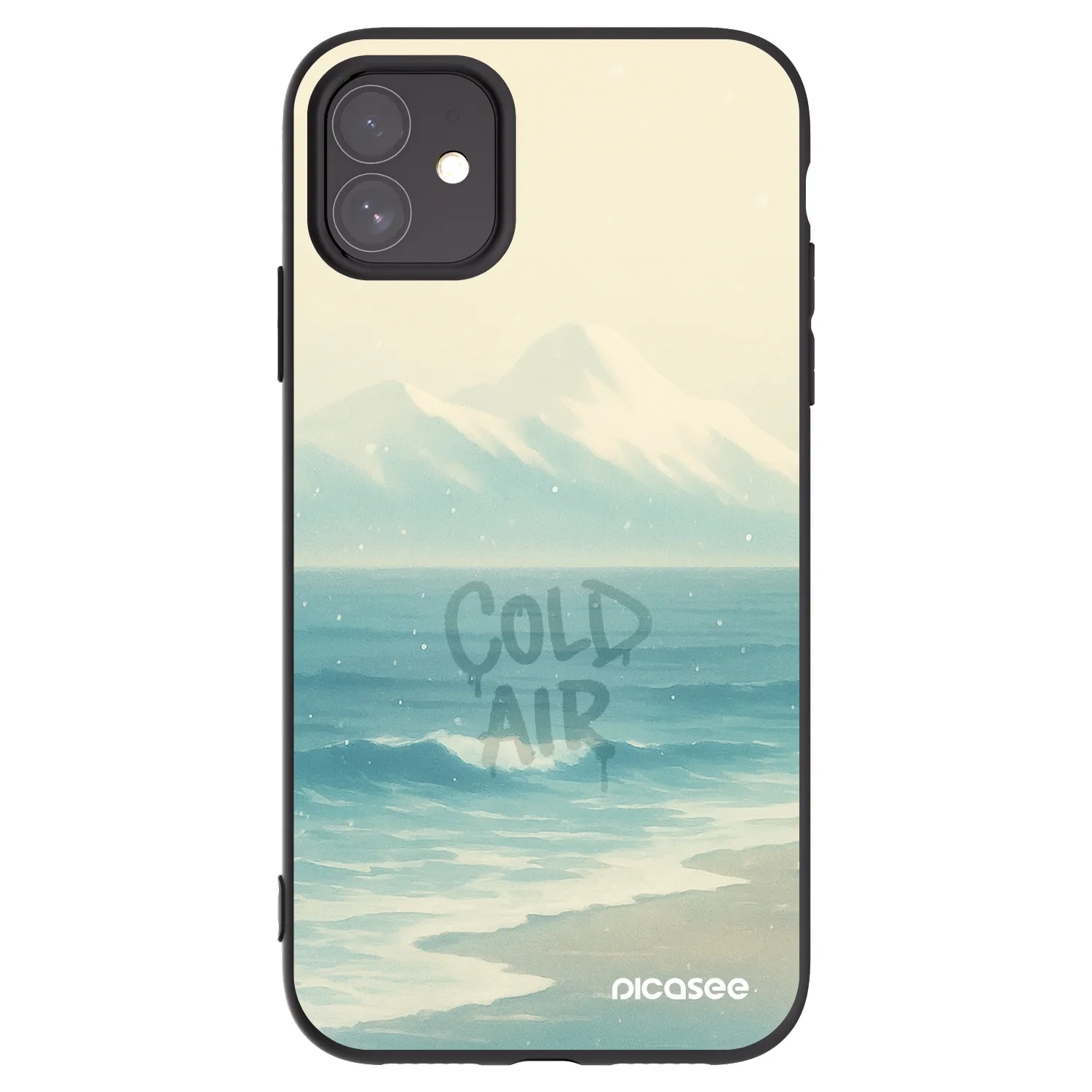 Picasee silikonowe czarne etui na Apple iPhone 11 - COLD AIR