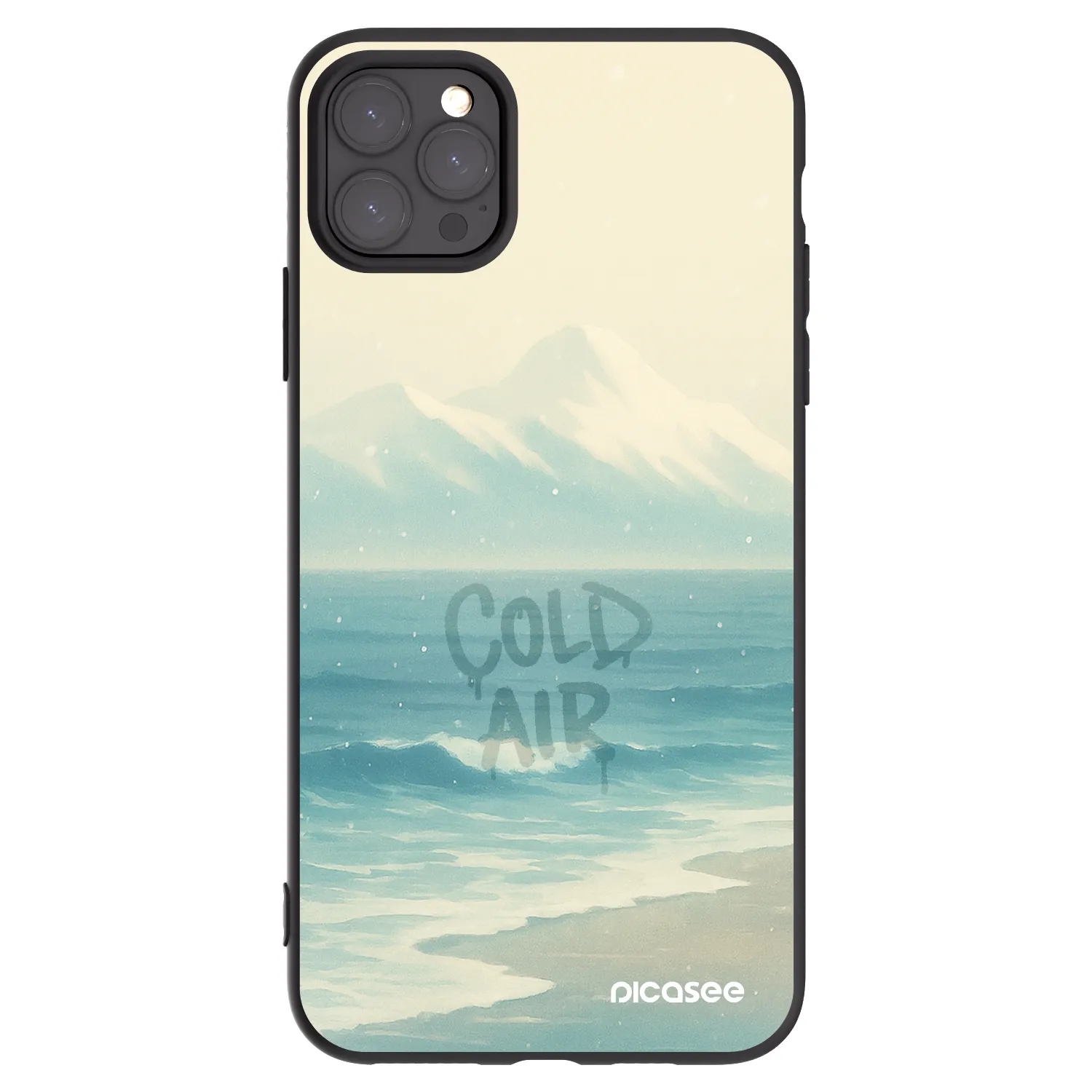 Picasee silikonowe czarne etui na Apple iPhone 11 Pro Max - COLD AIR