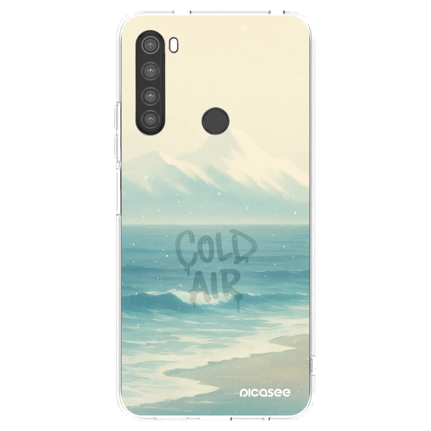 Picasee silikonowe przeźroczyste etui na Xiaomi Redmi Note 8 - COLD AIR