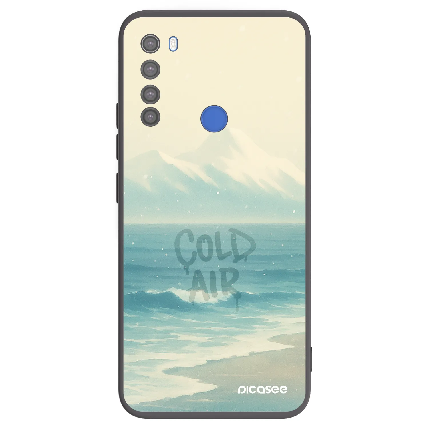 Picasee silikonowe czarne etui na Xiaomi Redmi Note 8T - COLD AIR