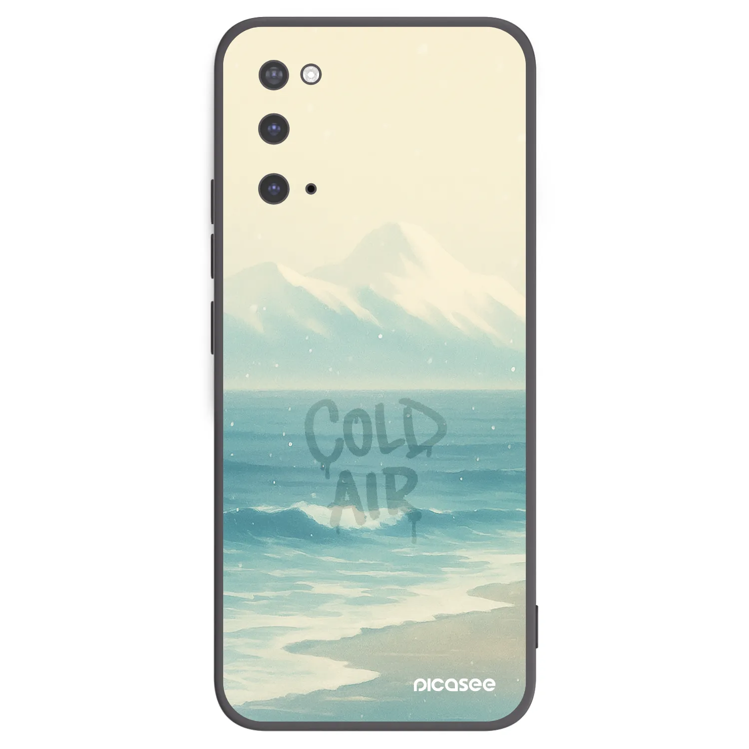 Picasee silikonowe czarne etui na Samsung Galaxy S20 G980F - COLD AIR