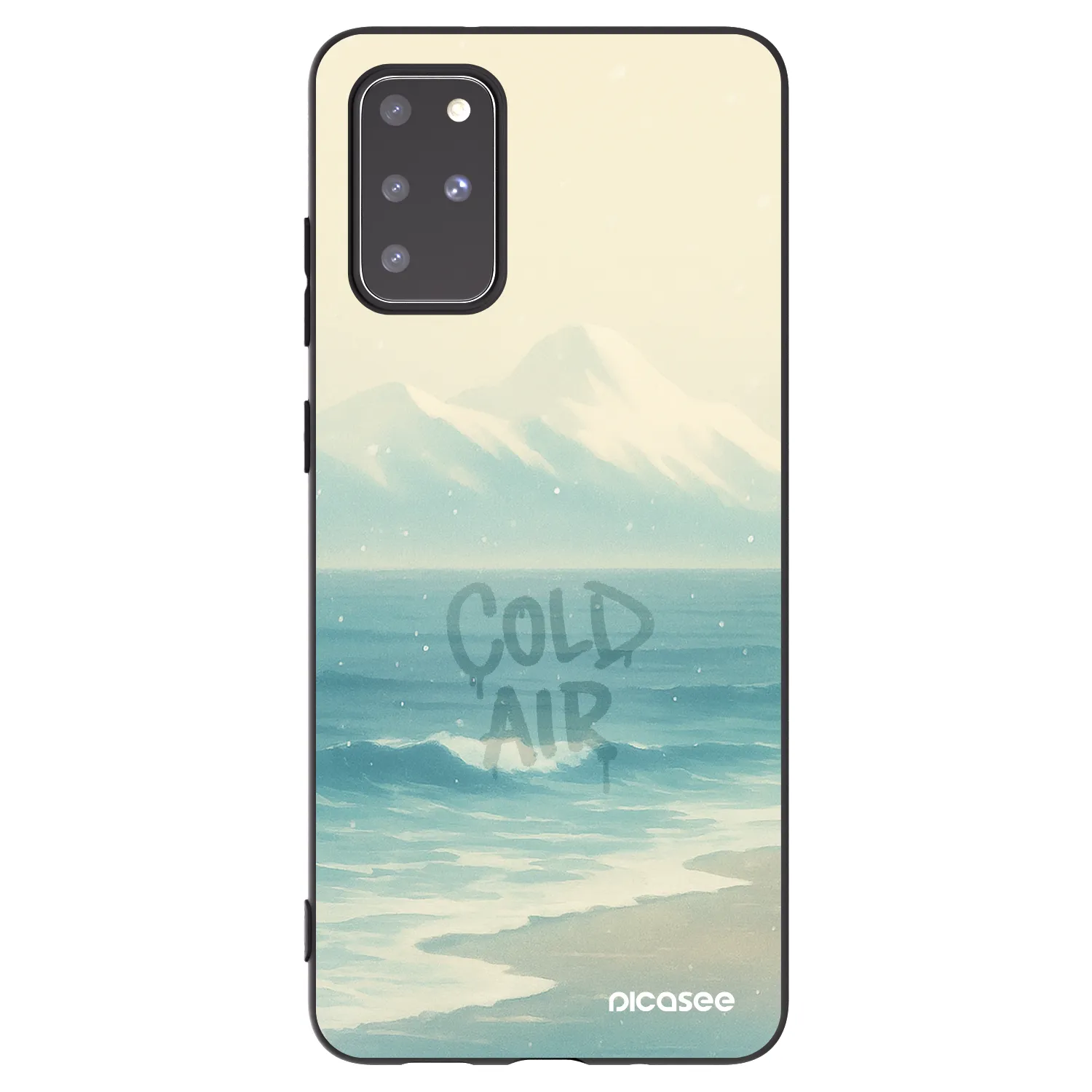 Picasee silikonowe czarne etui na Samsung Galaxy S20+ G985F - COLD AIR