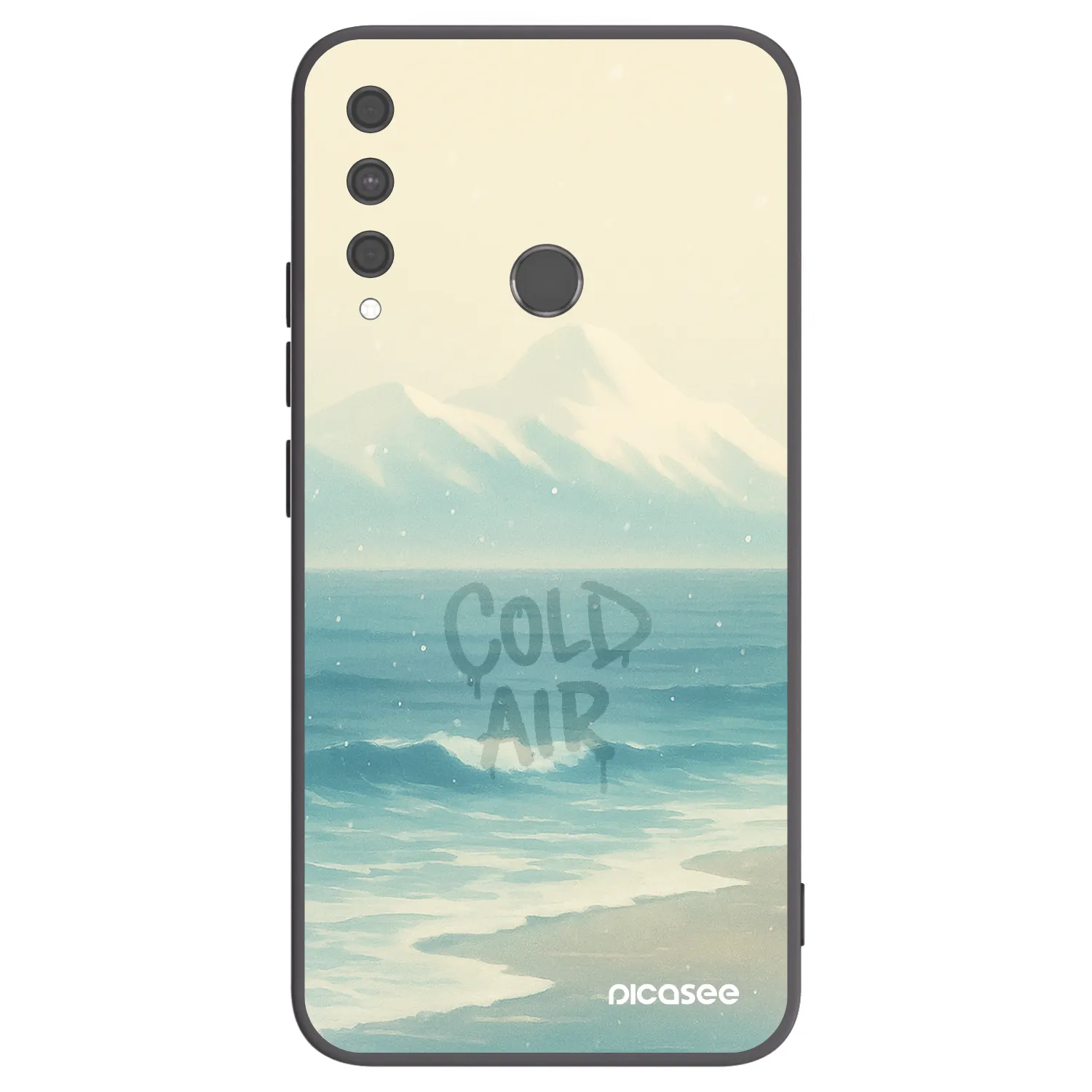 Picasee silikonowe czarne etui na Huawei P40 Lite E - COLD AIR