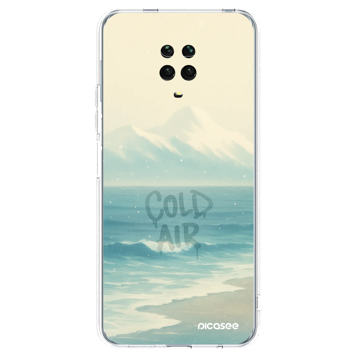 Picasee silikonowe przeźroczyste etui na Xiaomi Redmi Note 9 Pro - COLD AIR