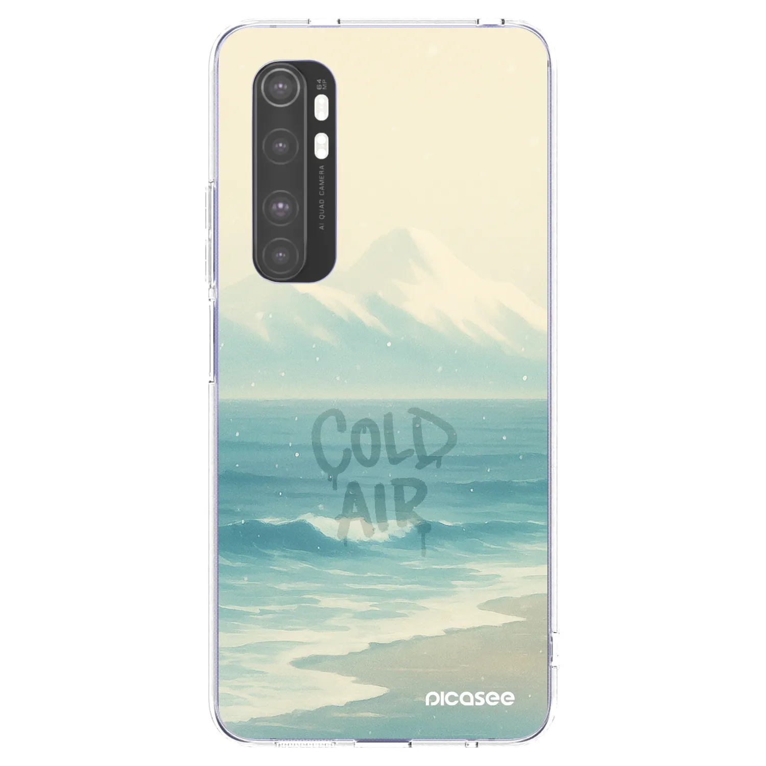 Picasee silikonowe przeźroczyste etui na Xiaomi Mi Note 10 Lite - COLD AIR