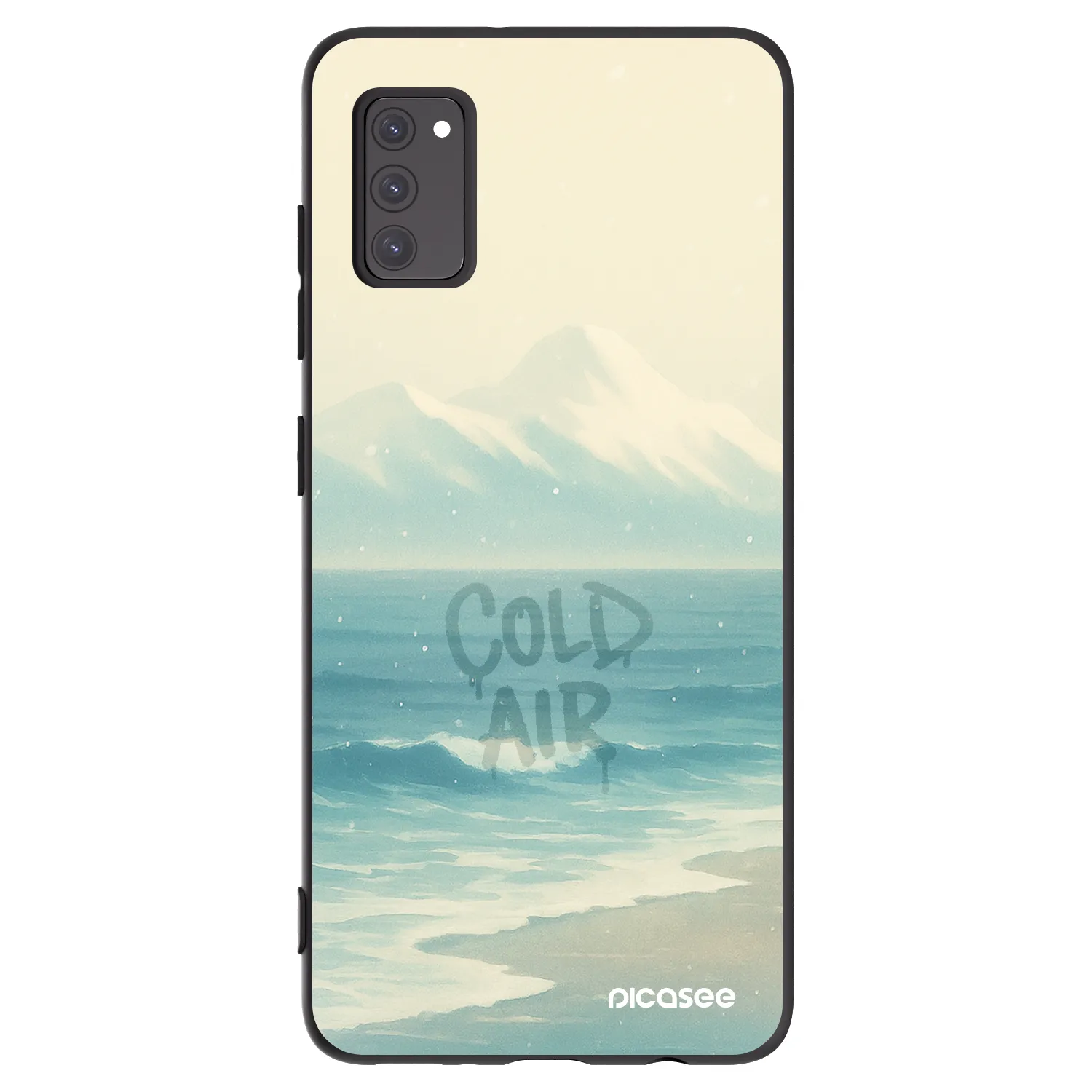 Picasee silikonowe czarne etui na Samsung Galaxy A41 A415F - COLD AIR