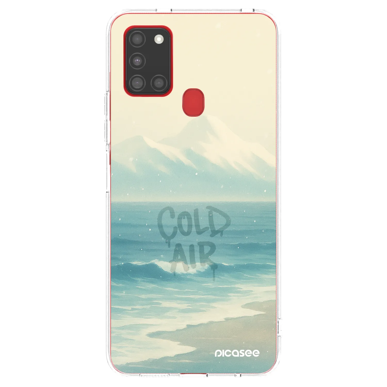 Picasee silikonowe przeźroczyste etui na Samsung Galaxy A21s - COLD AIR