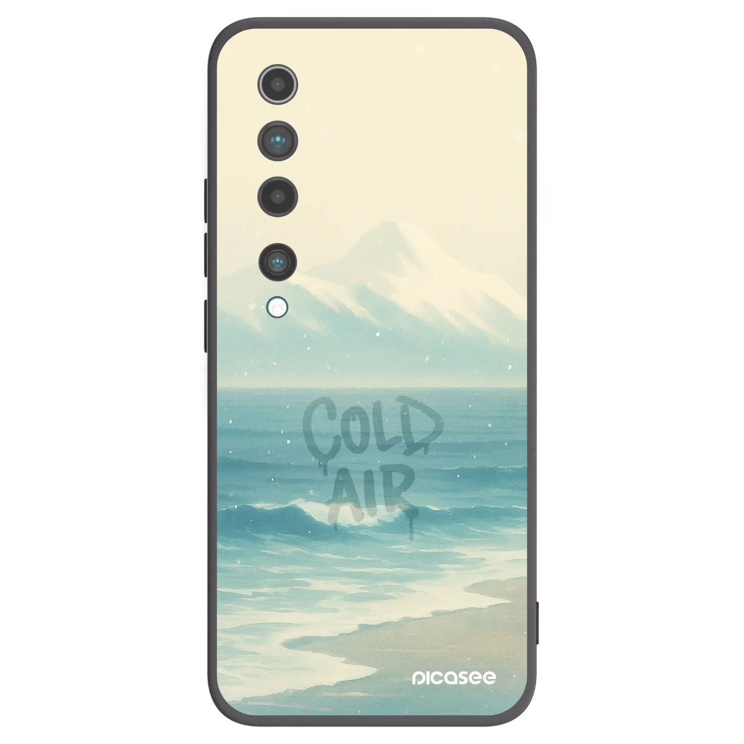 Picasee silikonowe czarne etui na Xiaomi Mi 10 - COLD AIR