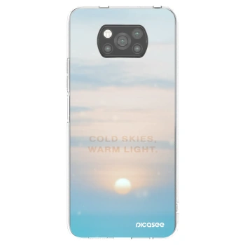 Picasee silikonowe czarne etui na Xiaomi Poco X3 - COLD SKIES