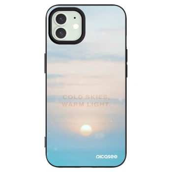 Picasee silikonowe czarne etui na Apple iPhone 12 Pro - COLD SKIES