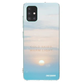 Picasee silikonowe przeźroczyste etui na Samsung Galaxy M51 M515F - COLD SKIES