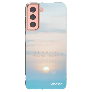 Picasee silikonowe przeźroczyste etui na Samsung Galaxy S21 5G G991B - COLD SKIES