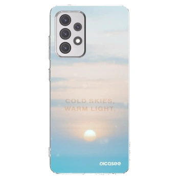 Picasee silikonowe przeźroczyste etui na Samsung Galaxy A52 5G A525F - COLD SKIES