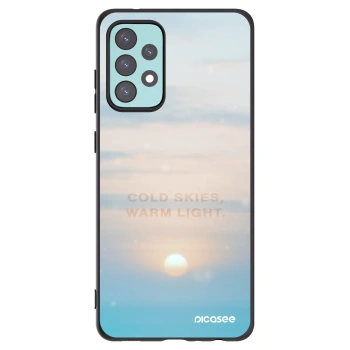 Picasee silikonowe czarne etui na Samsung Galaxy A72 A725F - COLD SKIES