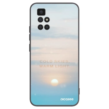 Picasee silikonowe czarne etui na Xiaomi Redmi 10 - COLD SKIES