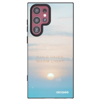 Picasee silikonowe czarne etui na Samsung Galaxy S22 Ultra 5G - COLD SKIES