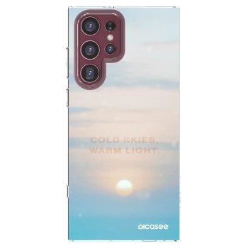 Picasee silikonowe przeźroczyste etui na Samsung Galaxy S22 Ultra 5G - COLD SKIES