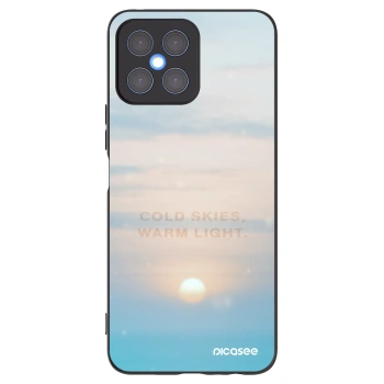 Picasee silikonowe czarne etui na Honor X8 4G - COLD SKIES