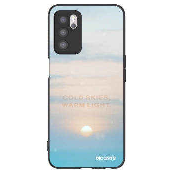 Picasee silikonowe czarne etui na OPPO A16s - COLD SKIES