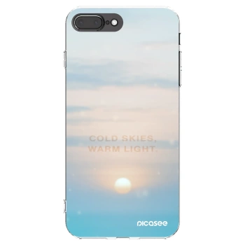 Picasee silikonowe przeźroczyste etui na Apple iPhone 8 Plus - COLD SKIES
