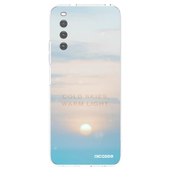 Picasee silikonowe przeźroczyste etui na Sony Xperia 10 IV 5G - COLD SKIES