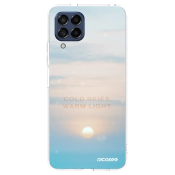 Picasee silikonowe przeźroczyste etui na Samsung Galaxy M53 5G - COLD SKIES