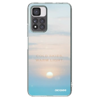 Picasee silikonowe przeźroczyste etui na Xiaomi Redmi Note 11 Pro+ 5G - COLD SKIES