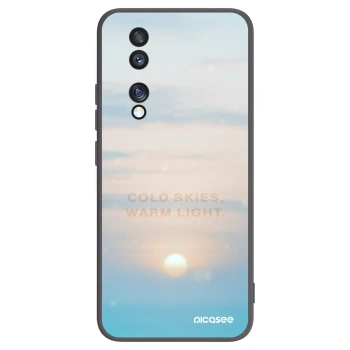 Picasee silikonowe czarne etui na Honor 70 - COLD SKIES