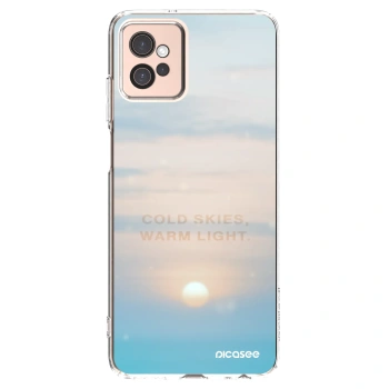 Picasee silikonowe przeźroczyste etui na Motorola Moto G32 - COLD SKIES
