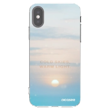 Picasee silikonowe przeźroczyste etui na Apple iPhone X/XS - COLD SKIES