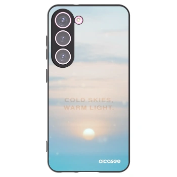 Picasee silikonowe czarne etui na Samsung Galaxy S23 5G - COLD SKIES